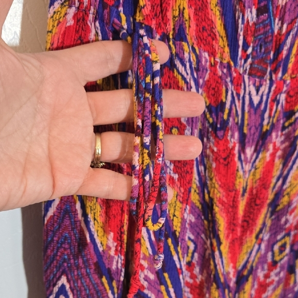 Free People Purple Red Blue Dream All Night Romper Size XS - Picture 5 of 9